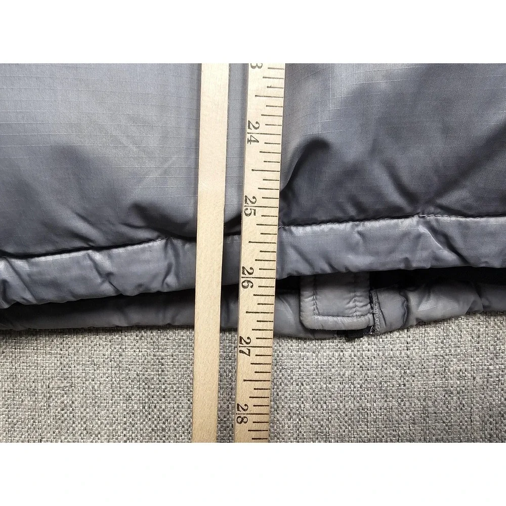 The North Face Vest Mens XL Gray 700 Goose Down Nuptse Puffer Hooded Full Zip